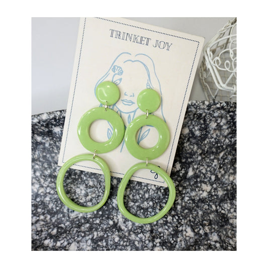 Green Dangle Earring