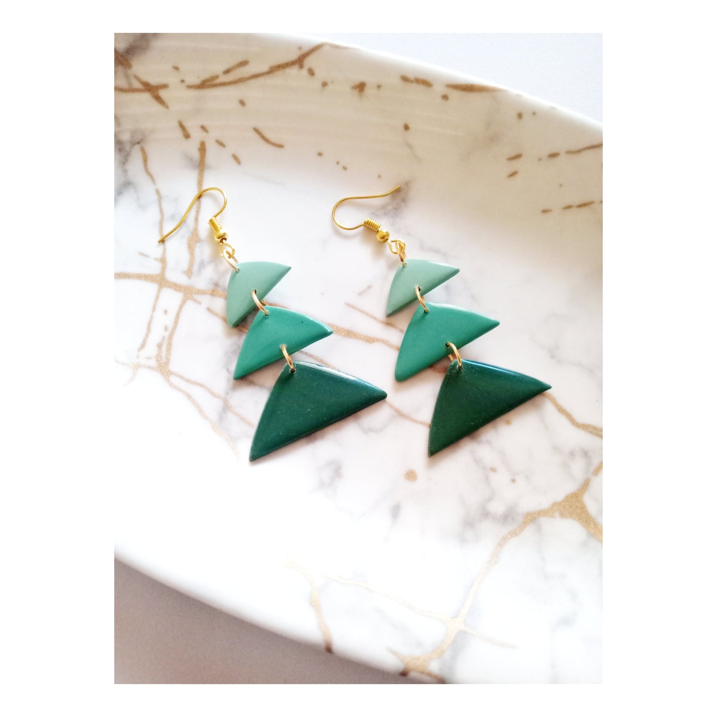 Green Dangler Earring